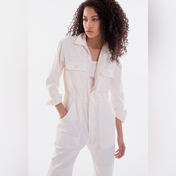 overlover twill milk jumpsuit size M overalls one piece